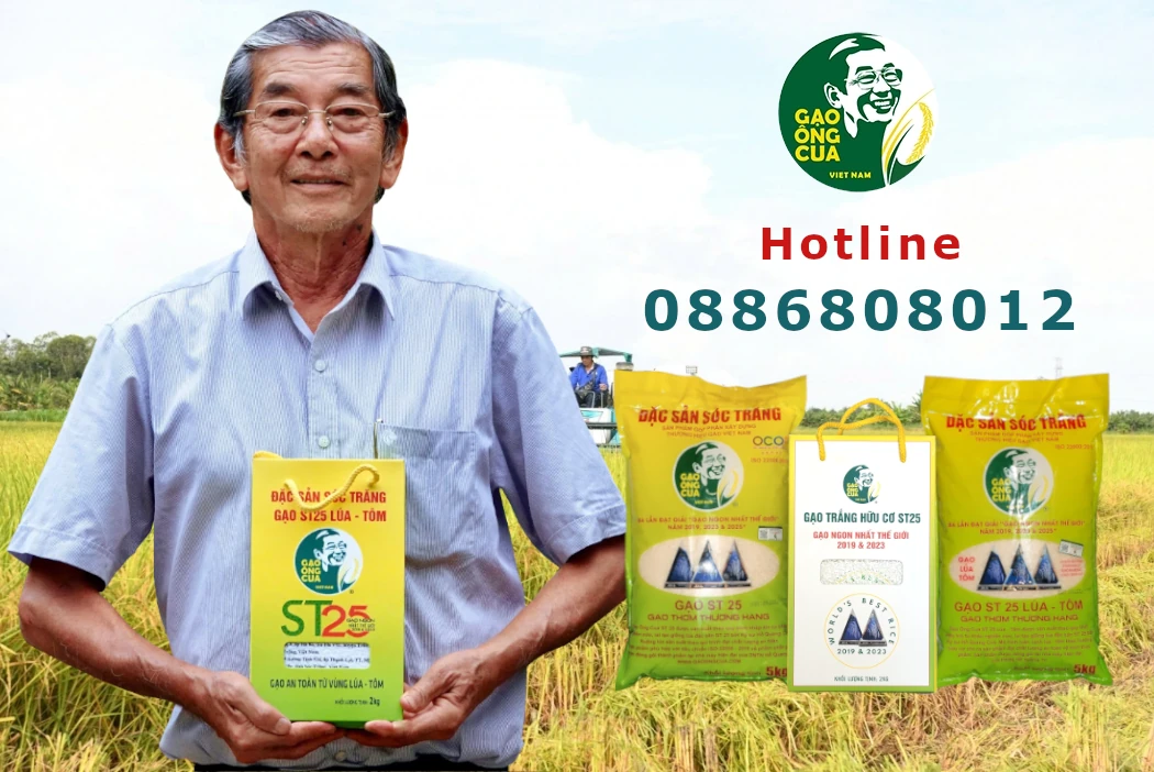 Gạo ST25 chính hãng Ông Cua